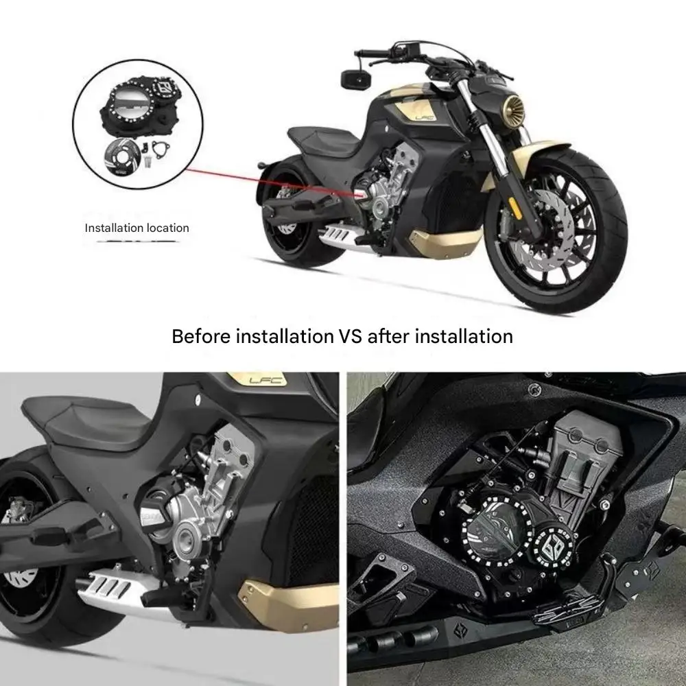 

For BENDA LFC700 Motorcycle Clear Clutch Cover Engine Side Guard Mod Accessories
