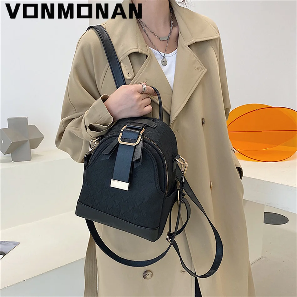 Classic Knitting Letter Women Small Backpack Designer Luxury School Bag for Teenager Girls PU Leather Rucksack Shoulder Sac New