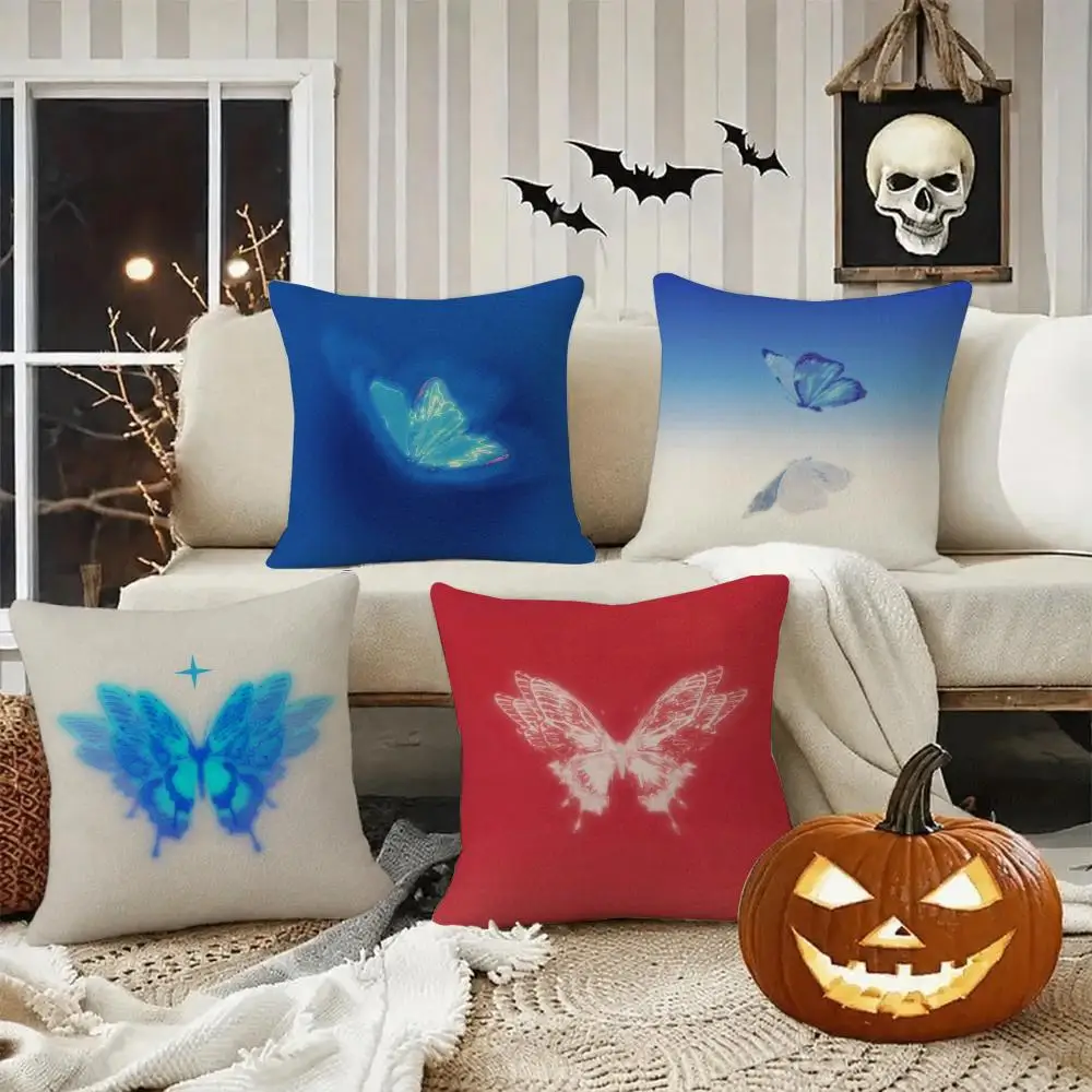 Ins Anime Cushion Cover Halloween decoration trick or treat cushion cover, ghost, pumpkin head, bat decoration
