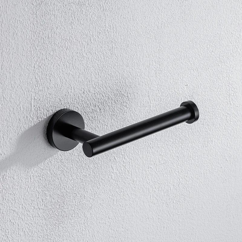 

304 Stainless Steel Toilet Paper Holder Matte Black Toilet Roll Paper Rack Bathroom Hardware Pendant