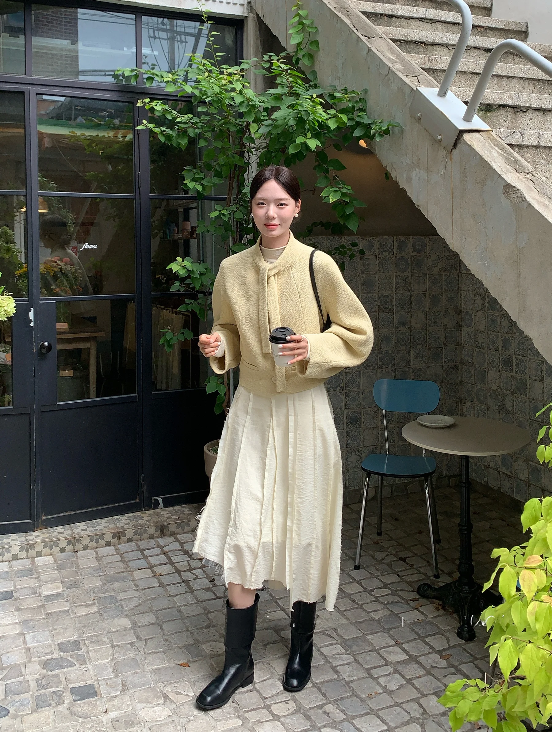 

Autumn Winter ort Coat Large Flower Encounter Small Fraance Fabric Texture Women's Commute Sle Outerwear Polyester Fiber