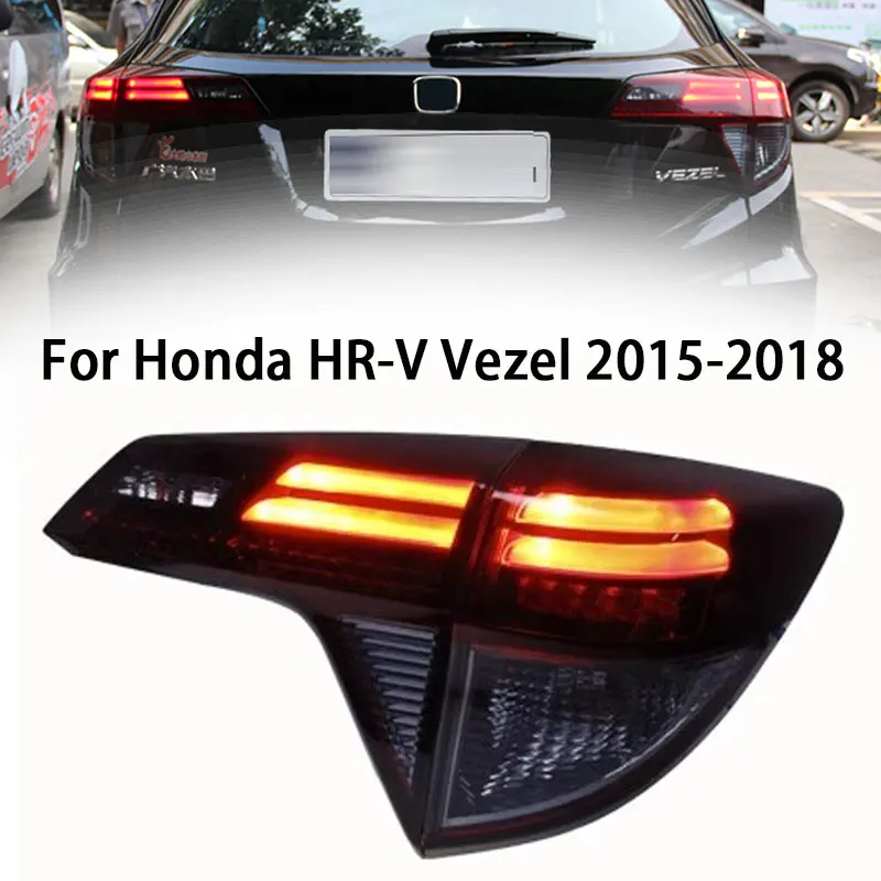 

Светодиодные задние фары в сборе для Honda HR-V LED Tail светильник 2015-2018 HRV Vezel, задний противотуманный тормозной сигнал поворота, автомобильные аксессуары