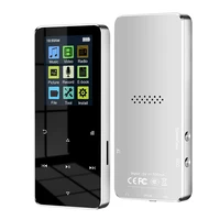 Reproductor de Mp3, reproductor de música MP4 de Metal de 2,0 pulgadas, HiFi, Bluetooth 5,0, tarjeta de soporte MP3, altavoz incorporado con despertador FM, reproductor de libros electrónicos