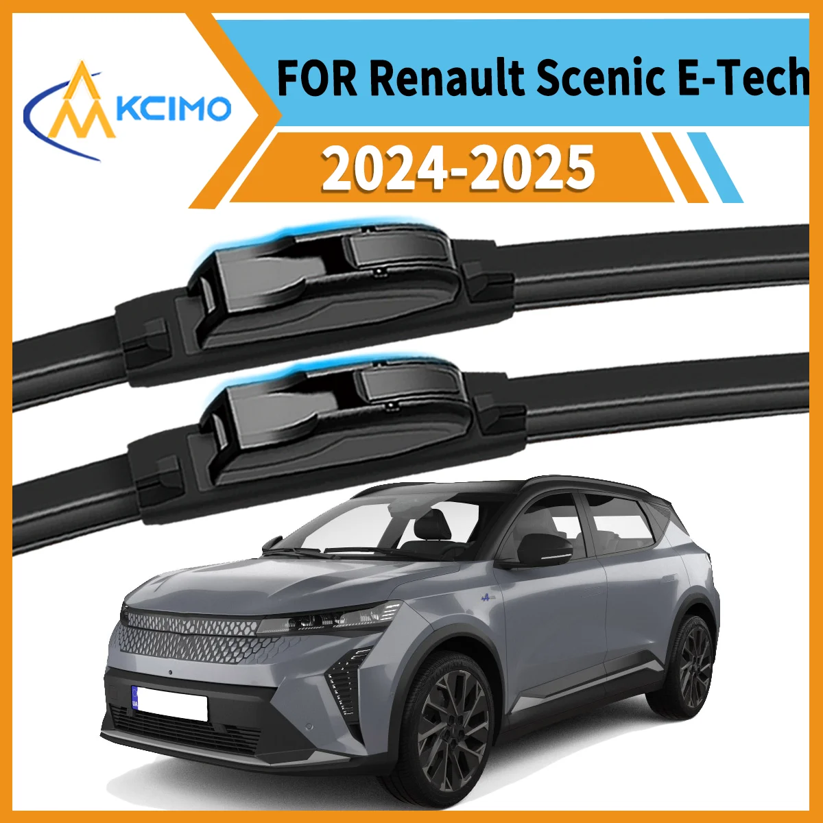 

Essential Safety Pair 2 Front Wiper Blades for Renault Scenic E-Tech 2024-2025 All-Weather Clarity Durable Easy to Install