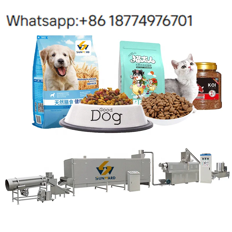 Industrial Full Automatic Pet Dog Food Making Processing Extruder Machine Pet Food Production Line view 4