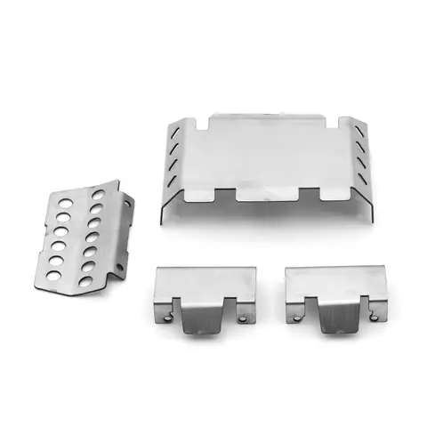 FMS FCX10 Metal Stainless Steel Chassis Armor Guard Protection Protector Skid Plate 1/10 RC Car Upgrade Parts