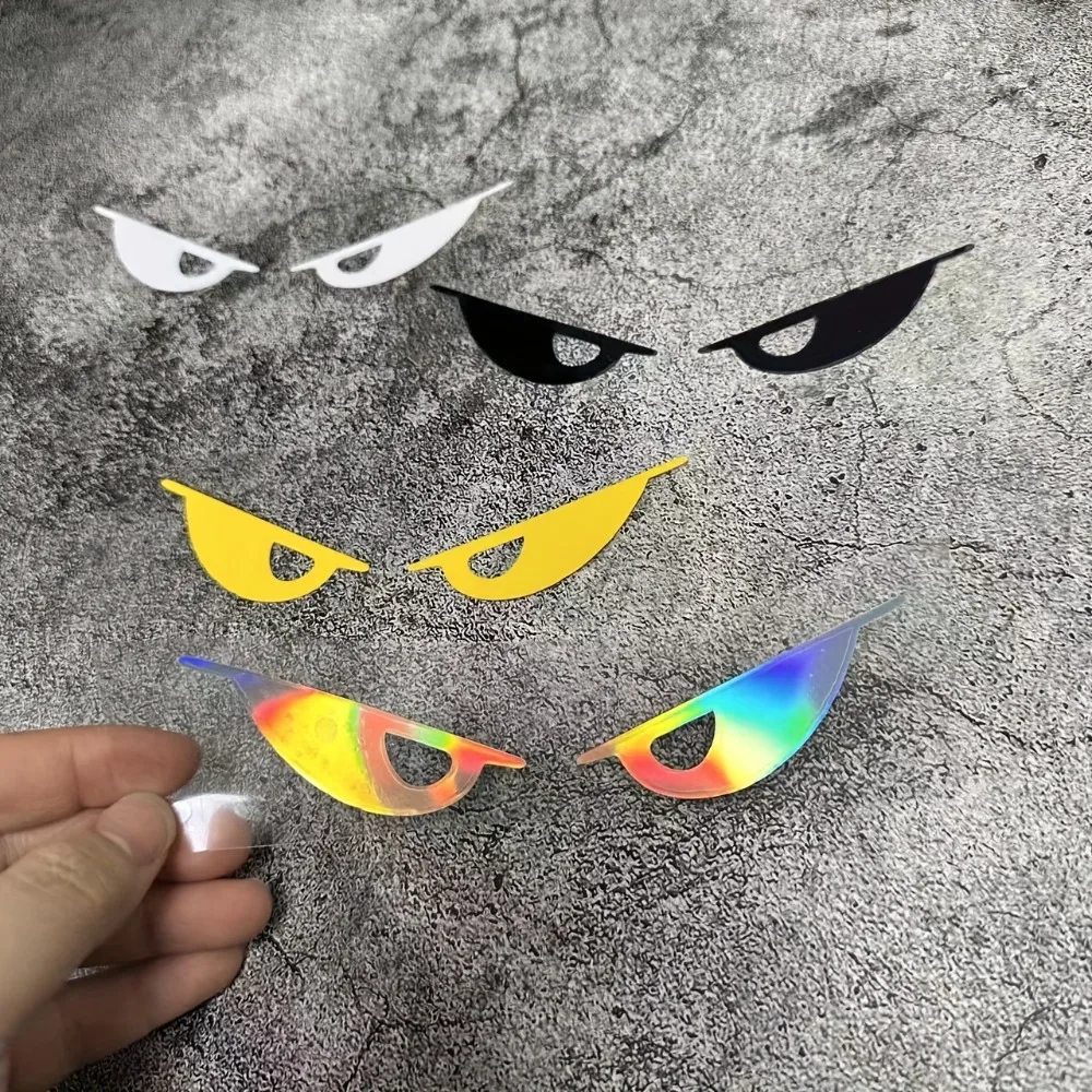 

1Pair Evil Eye Stickers, Waterproof Vinyl Decals for Motorcycle Helmet Fuel Tank Fairing Bicycle Decor Accessories