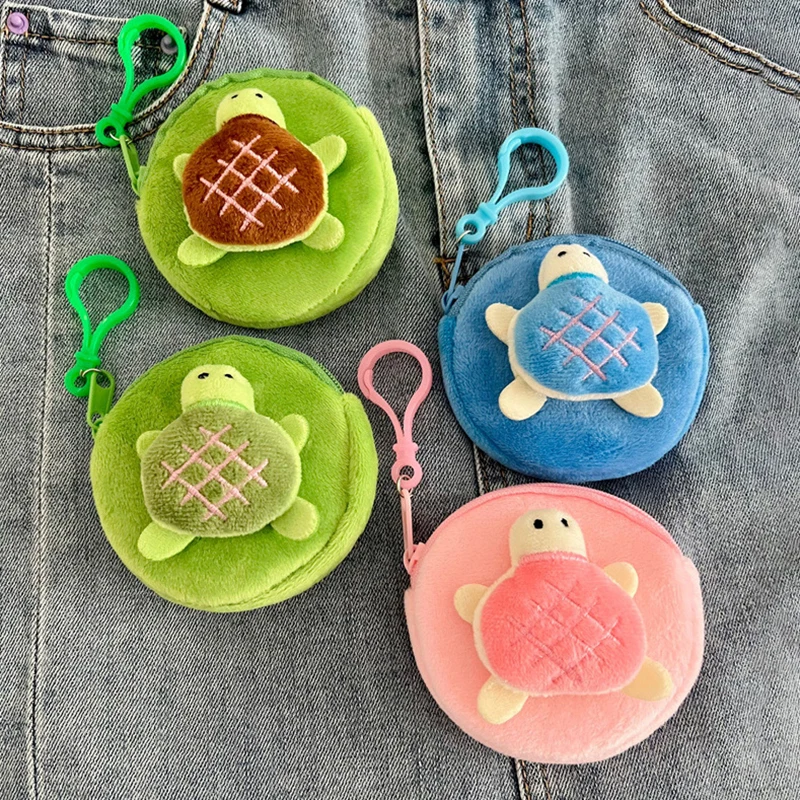 Cartoon Funny Turtle Plush Coin Purse Cute Fashion Coin Purse Pendant Creative Mini Earphone Storage Bags Children Gifts