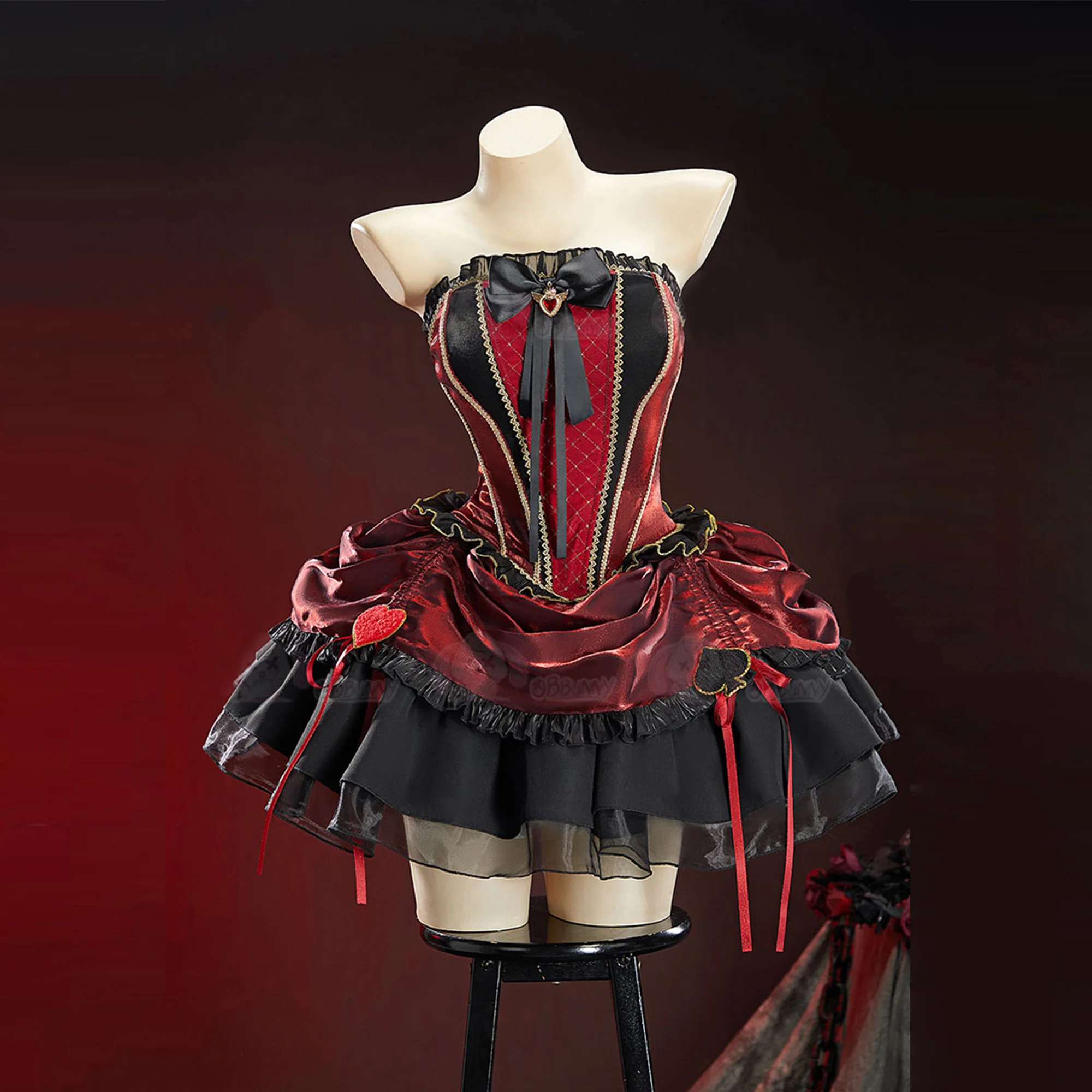 Halloween Witch Alice In Wonderland Cosplay Dress Queen of Hearts Costume Women Gothic Corset Dress Suit Carnival Party Clothes