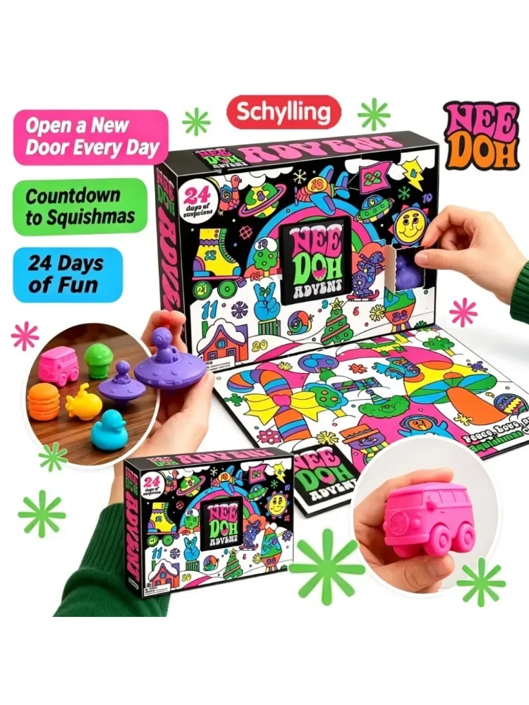 2026 NEEDOH Adventskalender für Kinder 24 Tage 3D PVC-Puppen Weihnachten Neujahr Countdown Überraschungsgeschenk!