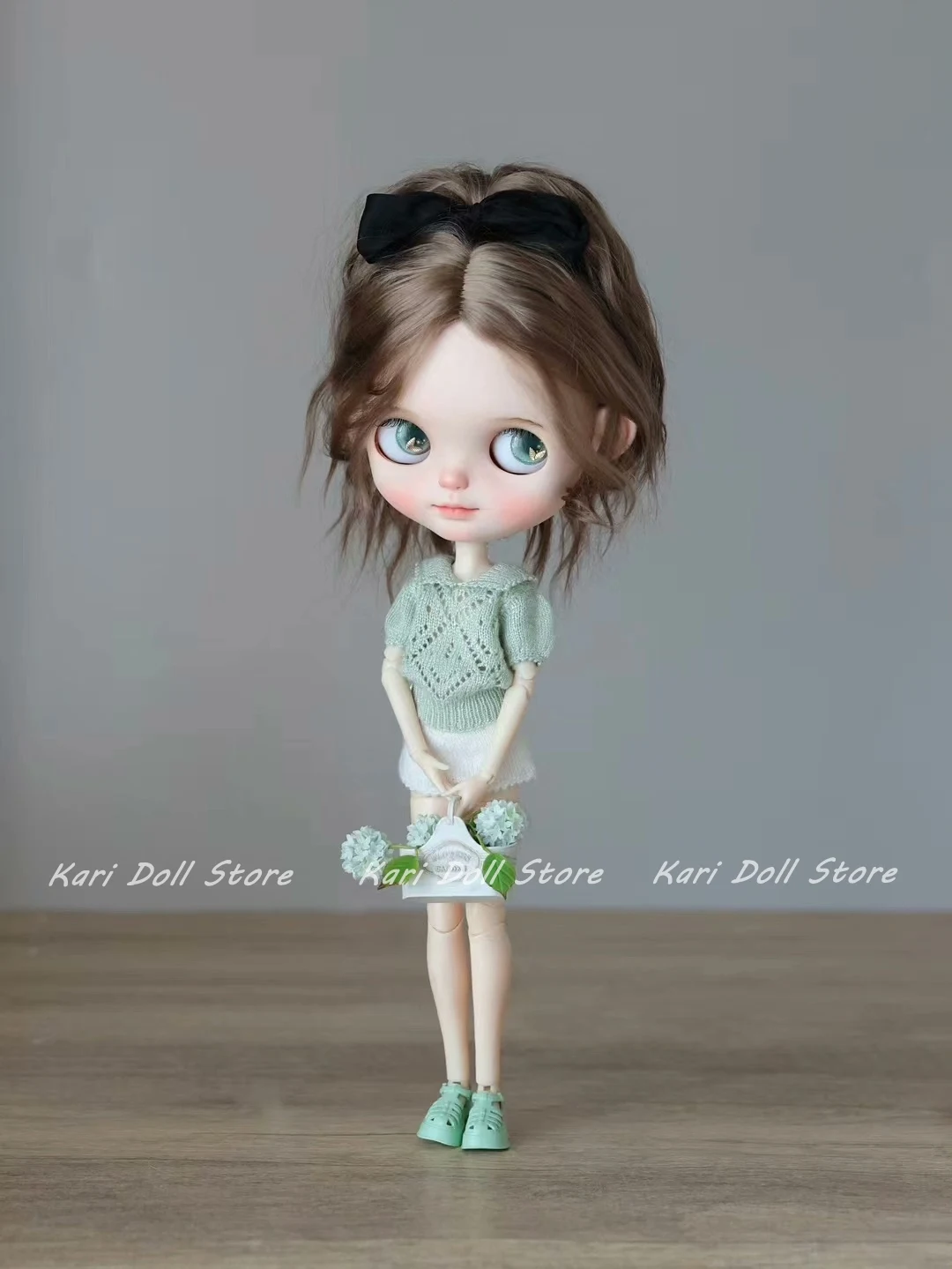 

Kari Doll Clothes and skirts dress Handmade vintage jacquard sweater set for Landazz Landoudou Doll