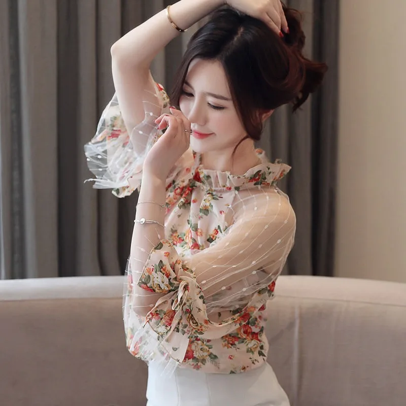 Women Clothes Summer Fashion Elegant Simplicity Patchwork Printing Shirts Women's Elegant All-match Casual Temperament Tops