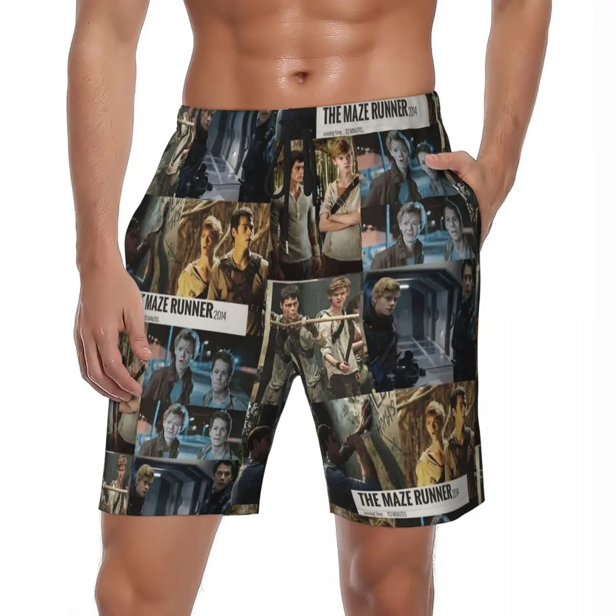 The Maze Runner, шорты для фотоколлажа, летние повседневные пляжные шорты для американского кино, мужская спортивная одежда, дышащие пляжные плавки