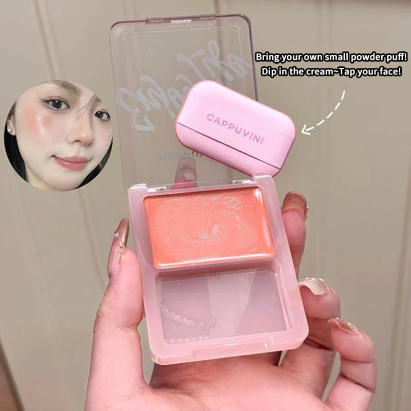 【WHB】Cappuvini Dewy Water Glow Cream Blush & Highlighter Stick Palette Multi-Use Buildable Color Blurring Airy Effect For Face