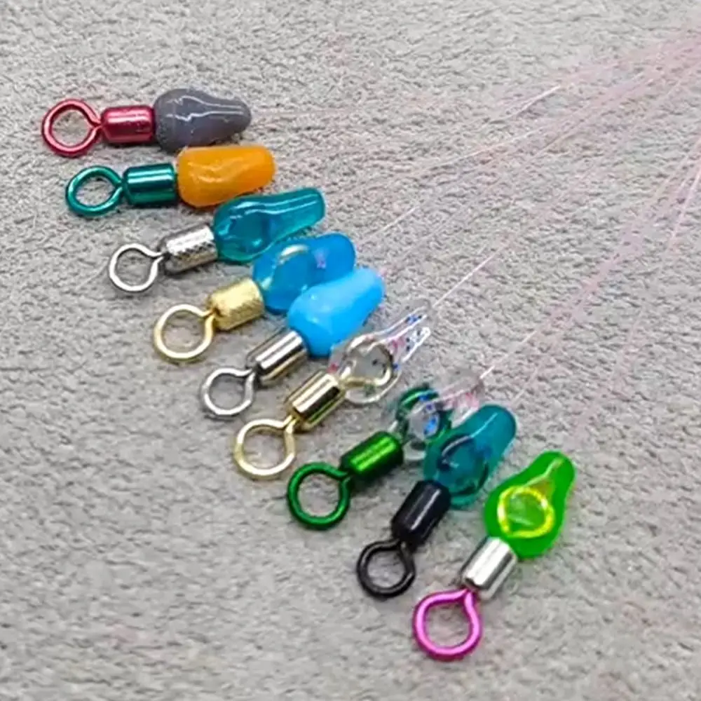 100pcs 플로트 고무 스토퍼 낚시 Bobber 스토퍼 플로트 타원형 콩 공간 낚시 라인 태클 액세서리