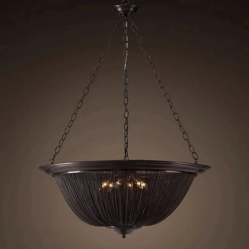 Led Black American Tassel Ceiling Chandelier 2026 Designer Home Decoration Lustres Dimmable Home Decor Lamps for Living Room