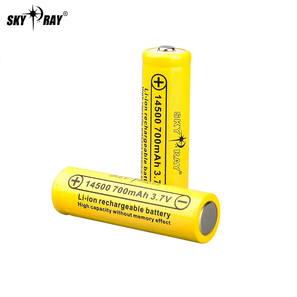 SKYRAY 14500 Rechargeable Battery 3.7V 700mAh AA Lithium ion Cell suitable for Electric Toothbrush Razor Barber Flashlight