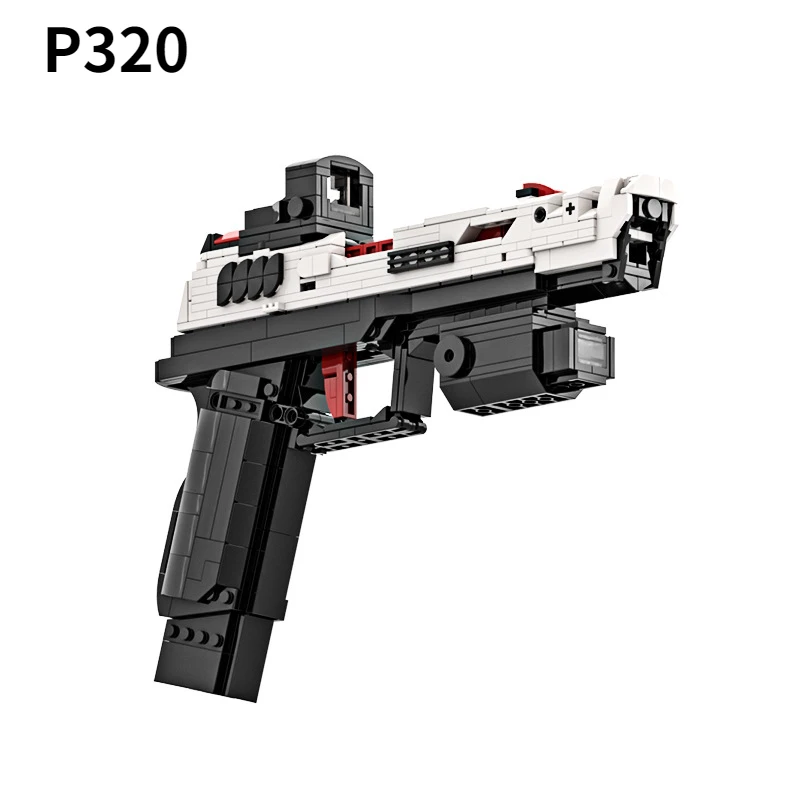 

P320 Moc Building Block Gun Toy Shootable Splicing Brick Boys Adult Edition Advanced Black Technology Puzzle Hobby Toys for Boys