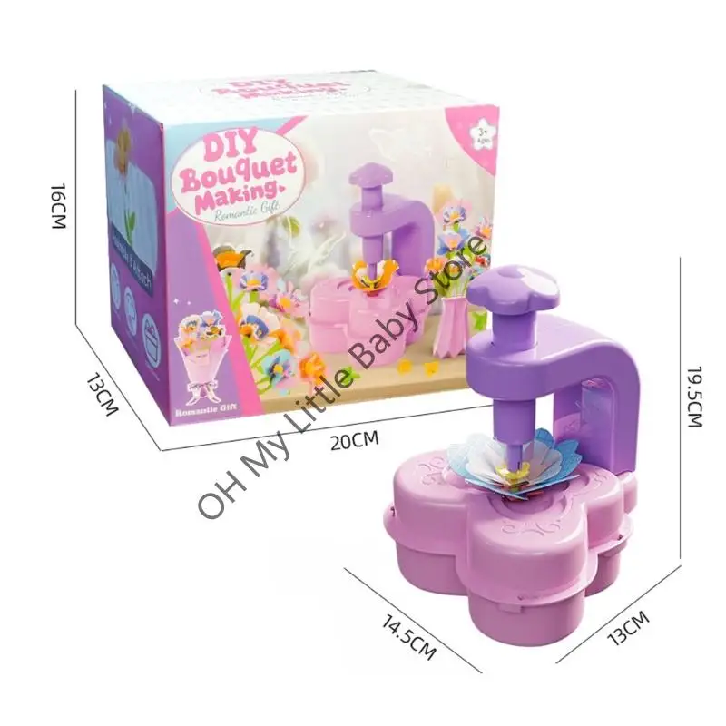 M76C Creative Artificial Flower Buquet Buquet Maszyna maszynowe Zestawy rzemieślnicze dla dzieci bezpieczne plastikowe sztuka