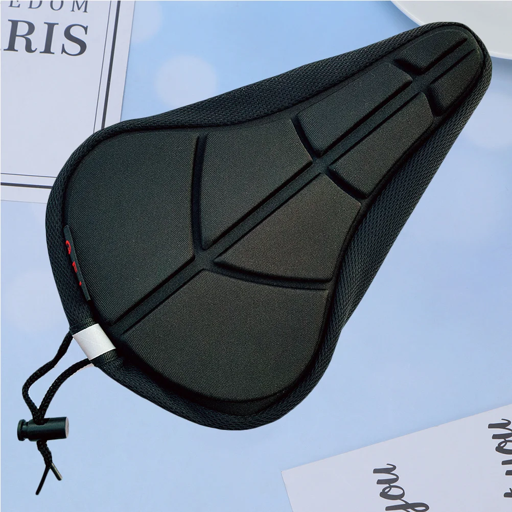 1Pcs Thickened Bike Saddle Cover Black Comfortable Elastic Mountain Road Bike Seat Pad Cushion Cover Shockproof Cycling Seat