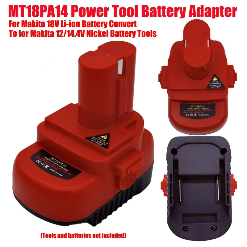 HAKSINKY MT18PA14 Power Tool Battery Adapter for Makita 18V Li-ion Battery Convert To for Makita 12/14.4V Ni-Mh Battery Tool Use