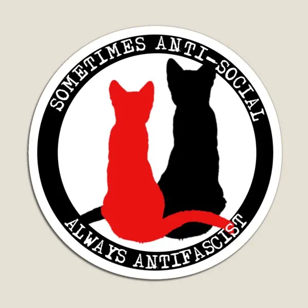 Antifa Cats  Magnet Funny Stickers Holder Colorful Decor Home Kids Children Magnetic Cute for Fridge Organizer Baby Toy