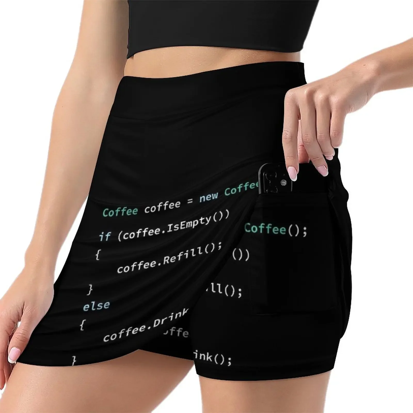 If Coffee Is Empty Refill, else Drink in C# Programming Language, Programmer, Source Code, Software Engineer, Compute Mini Skirt