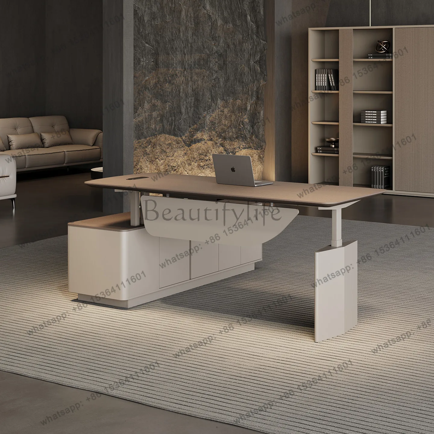 FG Minimalist Display Office Desk Reception Space Saving Nordic European Aesthetic Office Desk House Design Ufficio LoungeFurnit