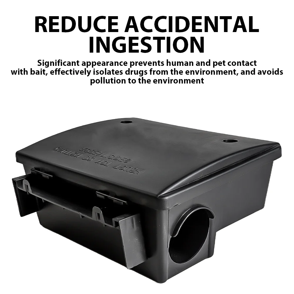 1/3/6 قطعة محطة طعم الفئران للدفاع عن الآفات قابلة للقفل من البلاستيك المتين تحافظ على الطعم آمنًا