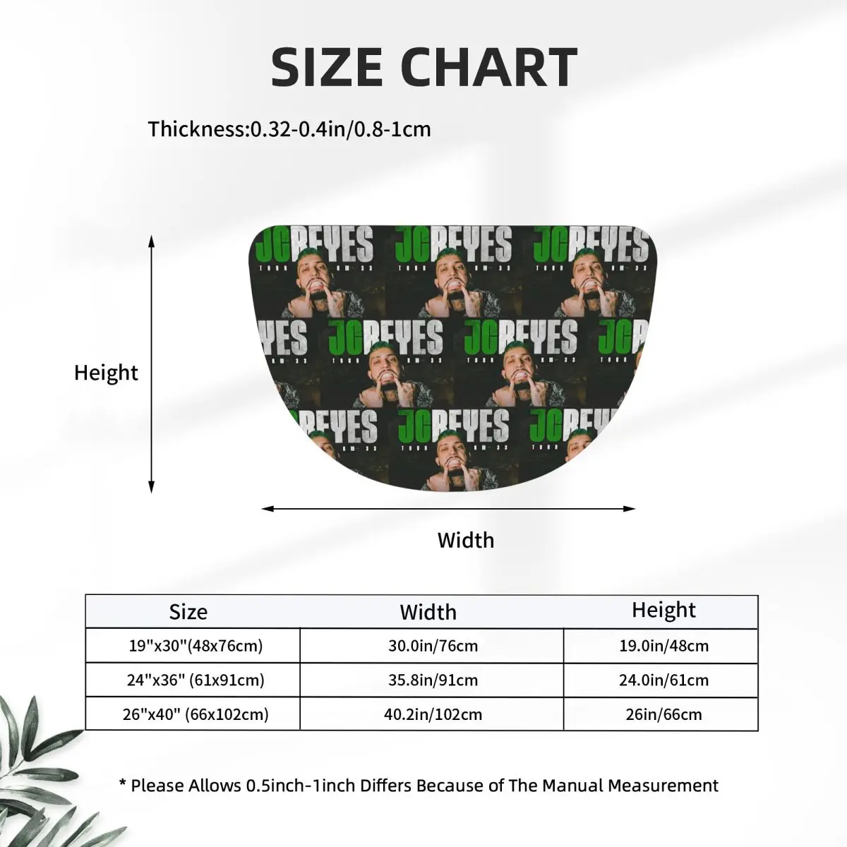 Rapper Jc Reyes Album Tour Graphic Soft Flannel Half Round Doormat Non Slip Bathroom Mat Absorbent Floor Carpet for Garage