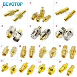 2PCS SMB-J to SMA/SMB/Q9 BNC/ F/ MCX Female Connector for Wifi Radio Antenna Male Female to Female BNC to SMB RF Coaxi Adapter