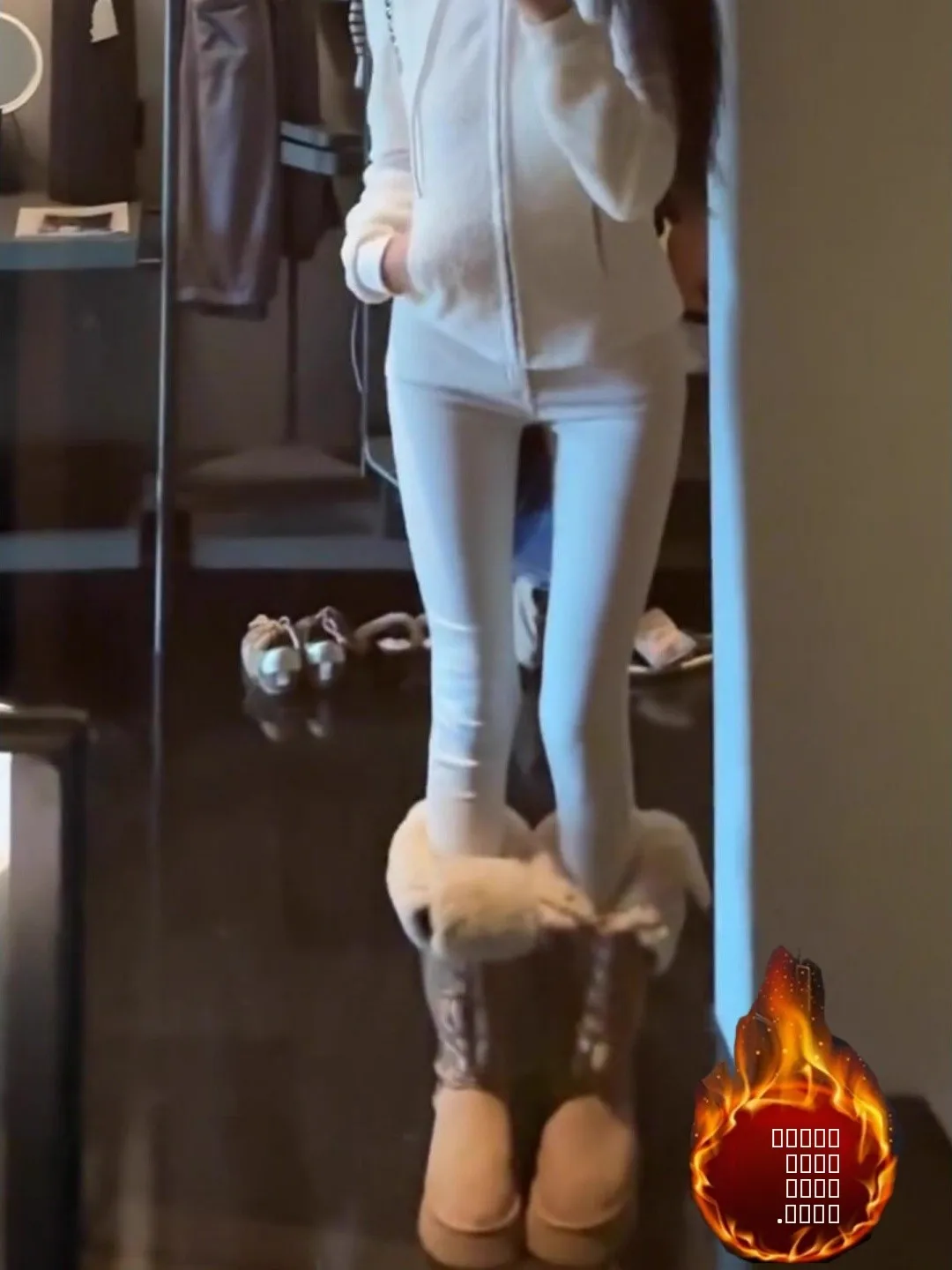 

Белые облегающие джинсы на подкладке, женские эластичные длинные брюки с высокой талией, зимние модные повседневные прямые брюки