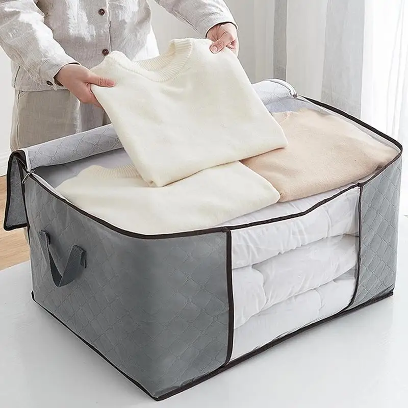 

Comforter Storage Bags Blanket Storage Bags with Clear Window Sturdy Handles Pillow Storage Bags Extra Large Storage for Blanket