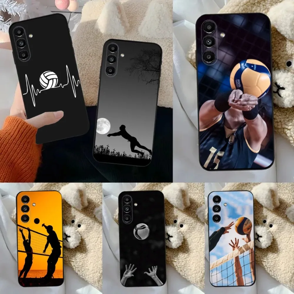 

Volleyball Volleyball Sport Phone Case For Samsung S24,23,22,30,21,10,9,Ultra,Plus,Lite,FE,5G Black Soft Case