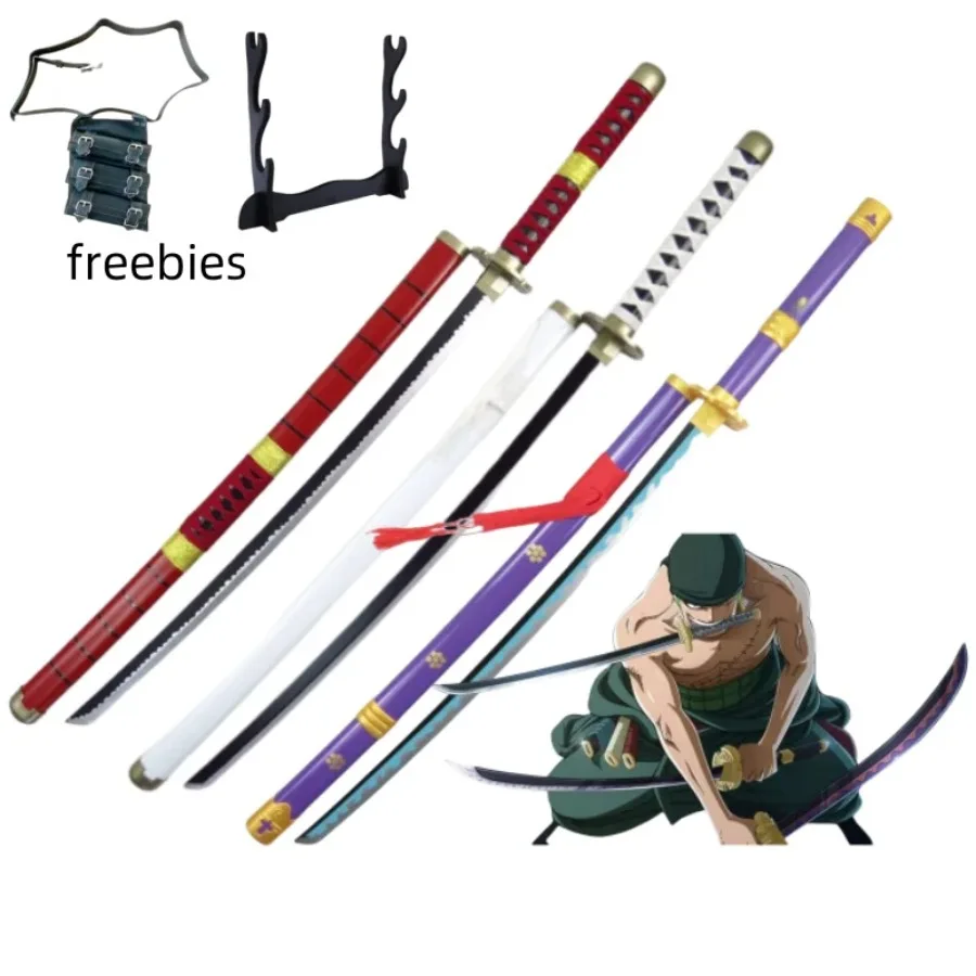 40 inch Roronoa Zoro Katana houten zwaard anime cosplay prop ninja mes echte maat Japanse katana samurai zwaard speelgoed cadeau - afbeelding 1