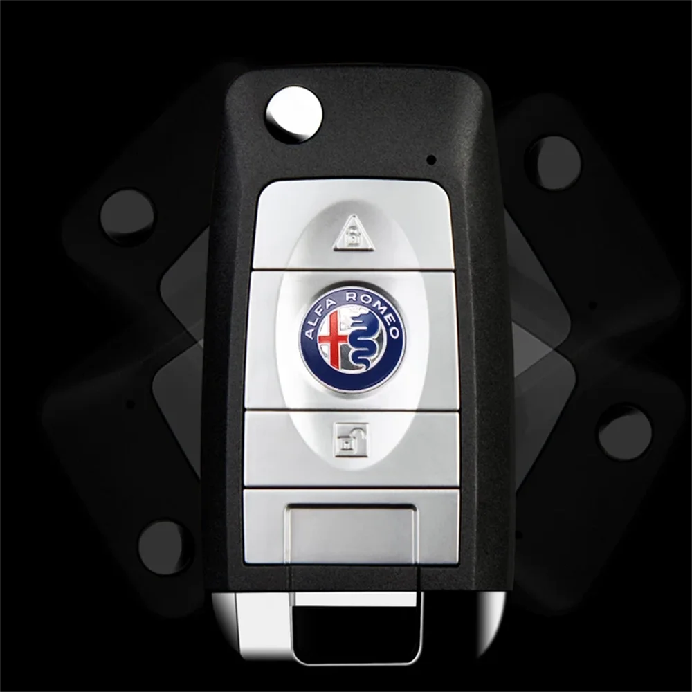 2 قطعة 20 قطعة 11 مللي متر 14 مللي متر 15 مللي متر ل ألفا روميو ملصقات ميتو 166 147 156 جيوليتا جوليا 15 لون F1 ستيلفيو فولانتي GT شعار مفتاح السيارة