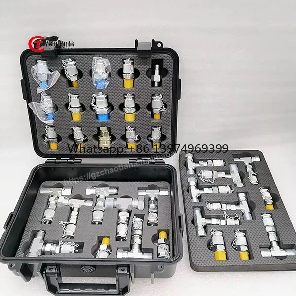 Universal Hydraulic Pressure Test Joint Kit Hydraulic Pressure Gauge Test Adapter test Coupling  with 14 TEE 10 Adaptor