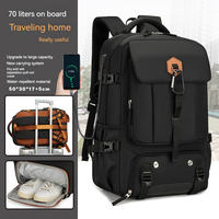 Outdoor backpack for travel, 50L waterproof camping backpack for women and men, backpack with shoe compartment