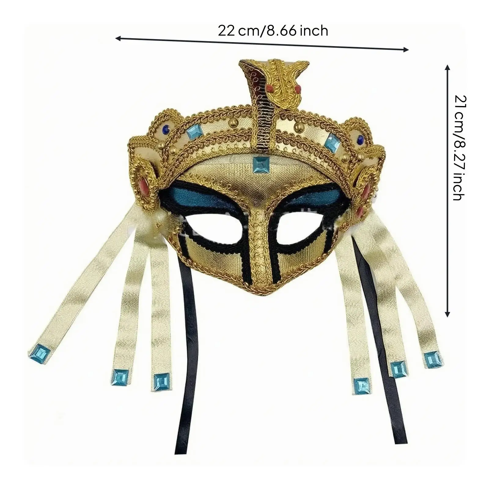 mascara-dramatica-de-cobra-com-contas-para-fantasia-de-teatro-com-aparencia-inspirada-em-piramide