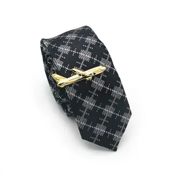 Kvalitní mosazný materiál, originální zlatá barva, spona do kravaty s letadlem pro muže, velkoobchodní a maloobchodní prodej. 10 nejlepší prodej spona na kravatu s letadlem - №9