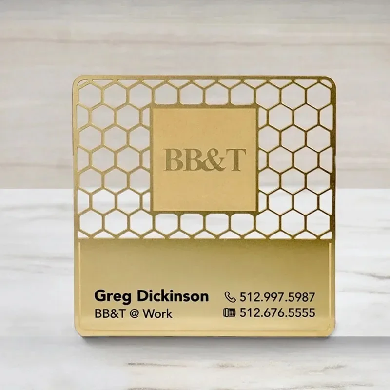 Creative Custom Shape Size Color Stainless Steel Metal Card Metal Visiting Card Silver House Metal Business Card With Logo