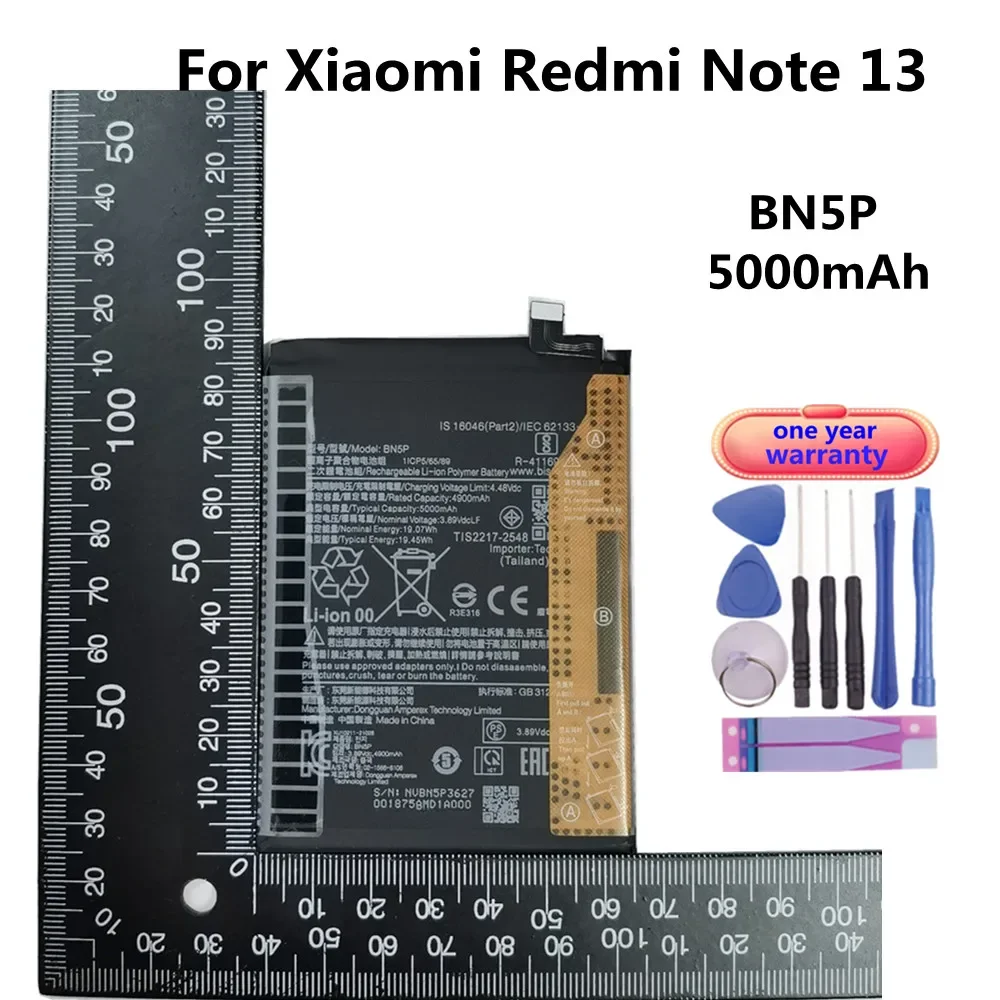 

5000 мАч аккумулятор BN5P для Xiaomi Redmi Note13, сменный аккумулятор для телефона, быстрая доставка