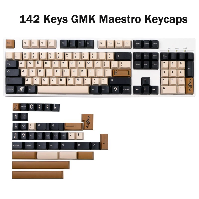 142 Keys GMK Maestro Keycaps Cherry Profile PBT Dye Sublimation Mechanical Keyboard Keycap For MX Switch 61/64/68/75/84/87/98