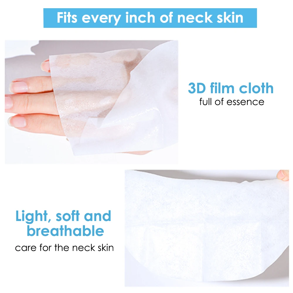 Mascarilla de cuello de leche de cabra, 5 uds., colágeno, hidratante, reafirmante, elimina las arrugas de la piel, productos de belleza para el cuidado de la piel, película para el cuello