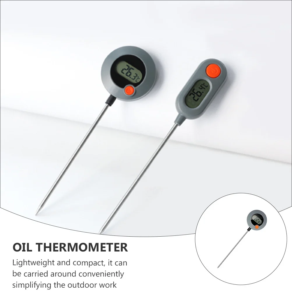 

Thermometer Probe Instant Read Cooking Kitchen Bbq Thermometer for Meat Oil Milk Water Temperature Monitor