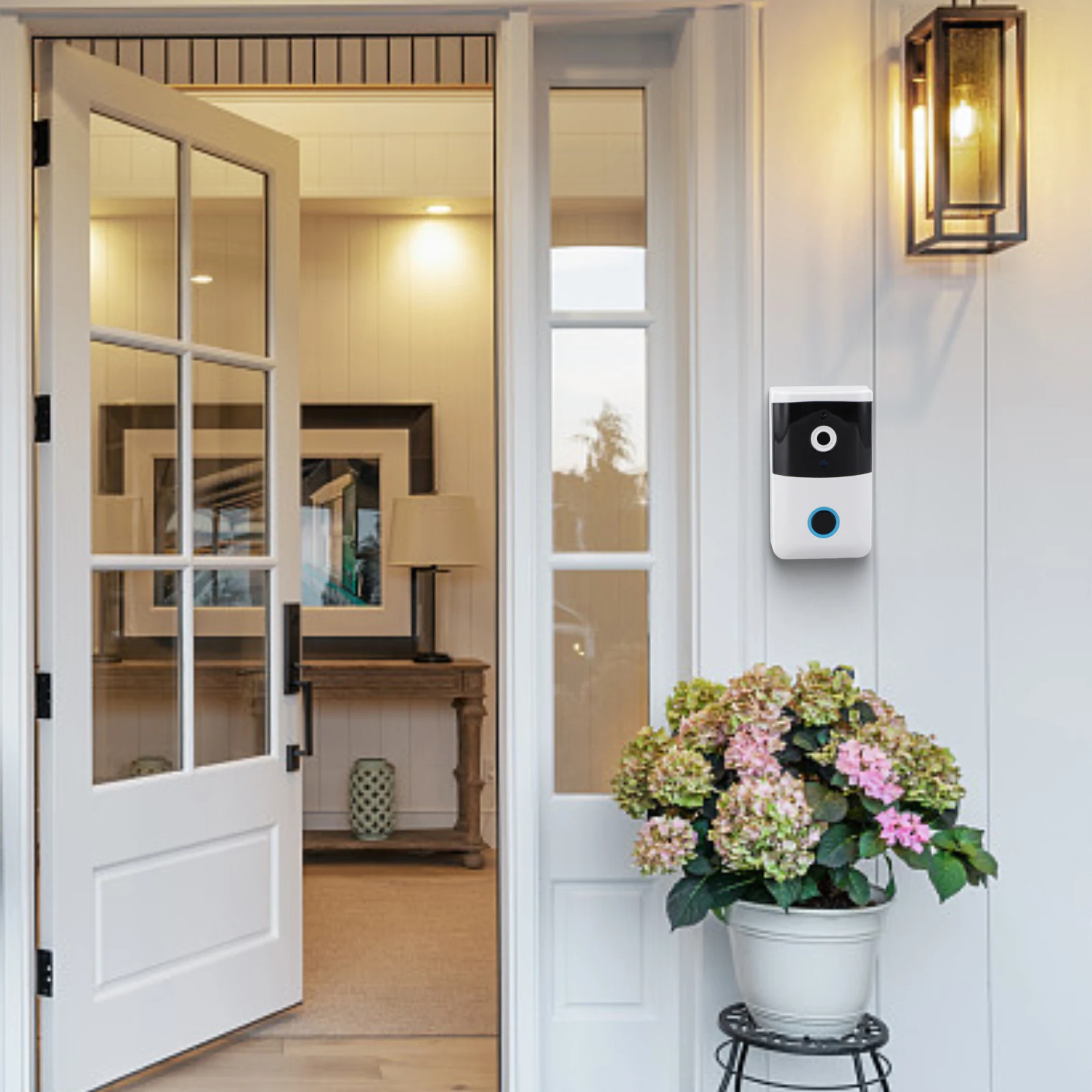 For Front Door APP Connected Doorbell for Smart Video Doorbell For Home Entry 8*5*2cm Size ABS Electronic Components Brand New