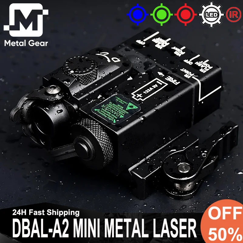 

WADSN Metal Tactical DBAL-A2 Red Green Blue Dot Laser IR Sight Zeroing Hunting MINI Indicator LED Strobe Scout Lamp Fit20MM Rail