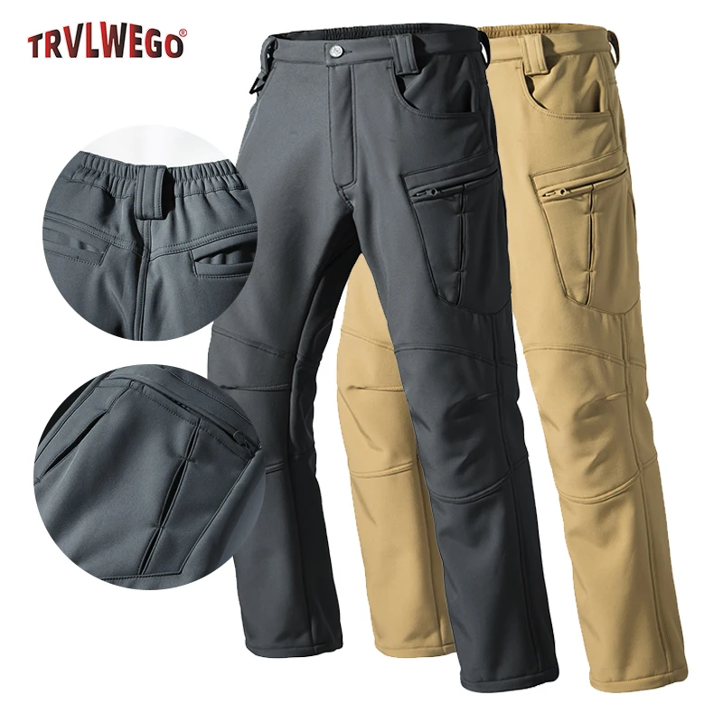 Herren Winter Taktische Cargohose Multi-Taschen Wasserdicht Outdoor Camping Reise Sport Arbeitskleidung Freizeithose