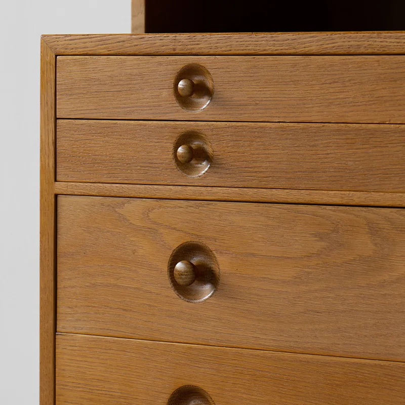 

Cherry storage lockers Burmese teak tableware