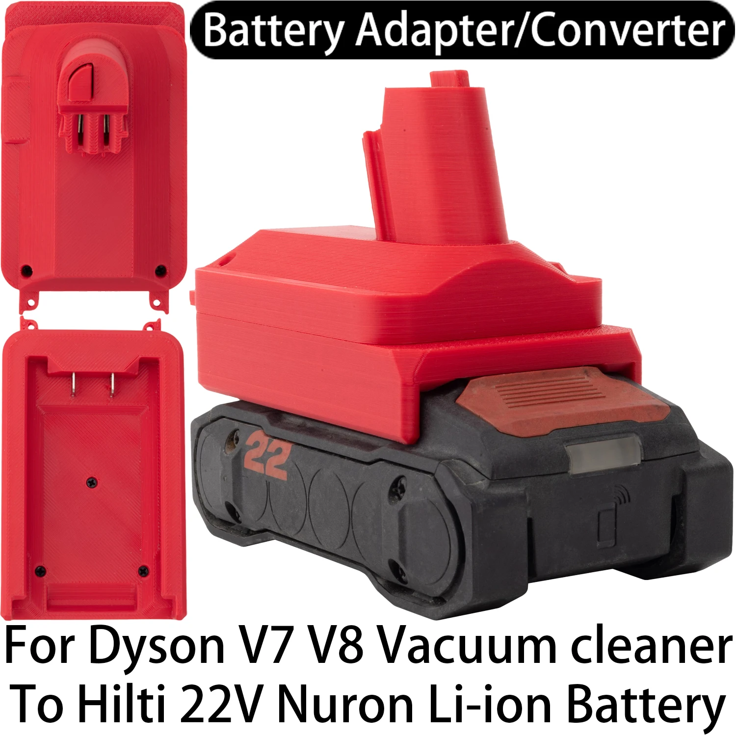 

Адаптер для пылесосов Dyson V7 V8, переходник для аккумулятора Hilti 22V Nuron Li-ion, конвертер, аксессуар для электроинструмента